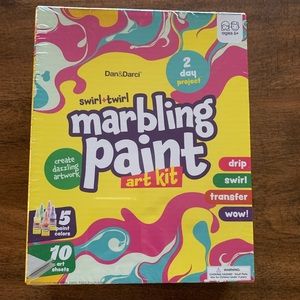 NEW, FACTORY WRAPPED, Dan & Darci, Swirl & Twirl Marbling Paint Art Kit, Ages 6+